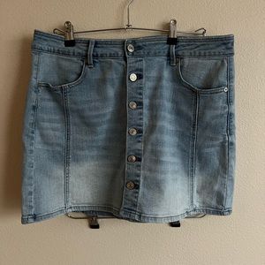 American Eagle Hi-Rise A-Line Denim Skirt